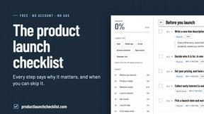 Product Launch Checklist - tool for Marketing