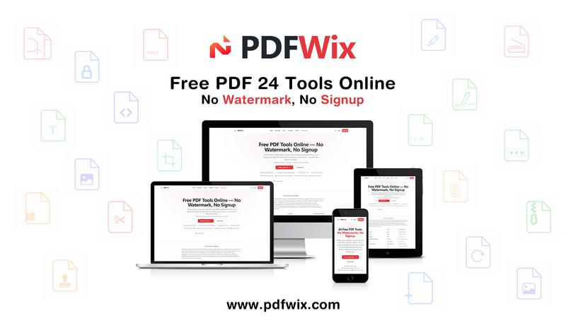 PDFWix application interface and features